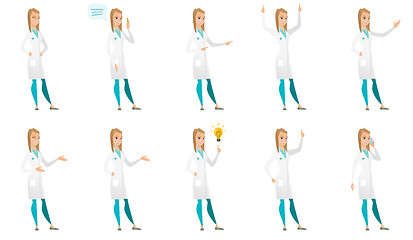 Image showing Vector set of doctor characters.