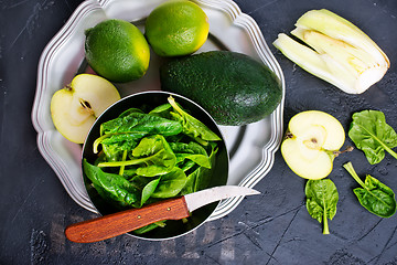 Image showing green food