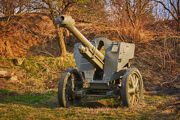 Image showing An Old Artillery Gun