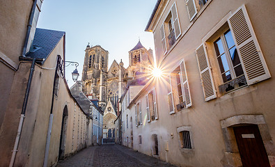 Image showing The old town center of Bourges and the cathedral