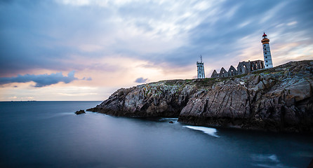 Image showing The ruins of the abbey of Saint-Mathieu, the lighthouse and the 