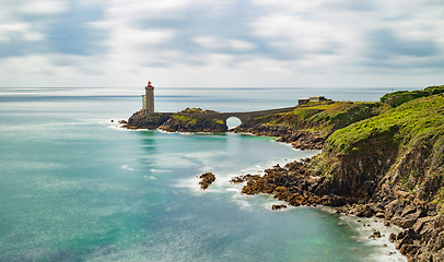 Image showing View of the lighthouse Phare du Petit Minou