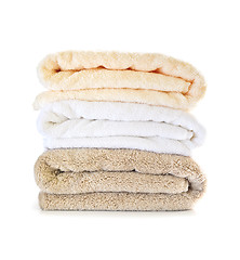 Image showing Stack of towels