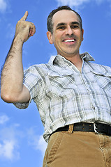 Image showing Happy man gesturing