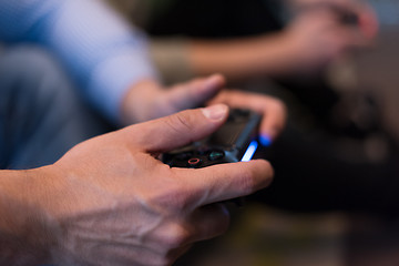 Image showing startup Office Workers Playing computer games