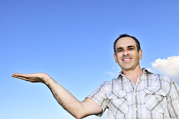 Image showing Happy man gesturing