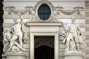 Image showing Hercules Statues in Vienna Austria