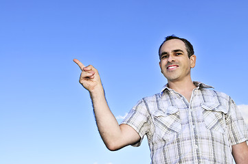 Image showing Happy man gesturing