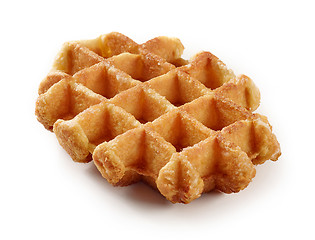 Image showing freshly baked belgian waffle