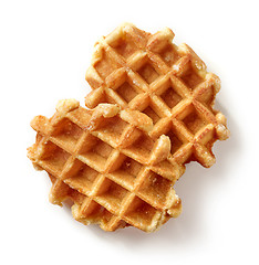 Image showing freshly baked belgian waffles