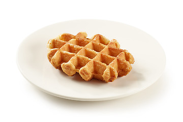 Image showing freshly baked belgian waffle