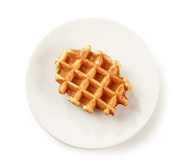 Image showing freshly baked belgian waffle