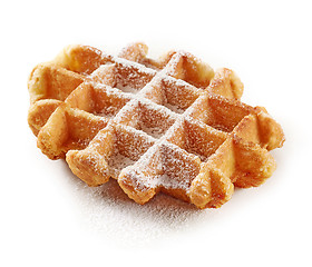 Image showing freshly baked belgian waffle