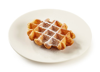 Image showing freshly baked belgian waffle