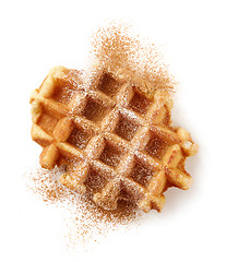 Image showing freshly baked belgian waffle