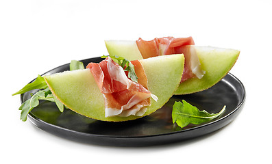 Image showing melon and ham