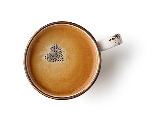 Image showing cup of coffee on white background