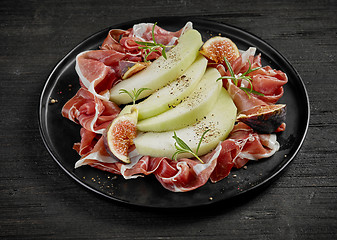 Image showing melon and ham