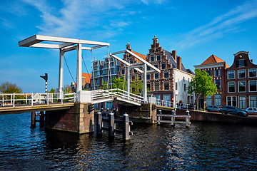 Image showing Gravestenenbrug bridge in Haarlem, Netherlands