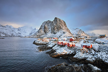 Image showing Hamnoy fishing village on Lofoten Islands, Norway 