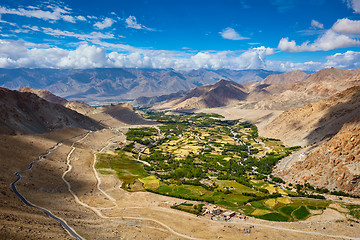 Image showing View of Indus valley in Himalayas. Ladakh, India