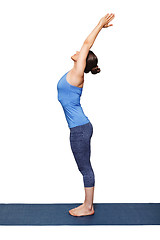 Image showing Woman doing Hatha Yoga asana Tadasana