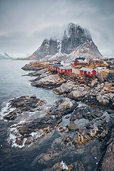 Image showing Hamnoy fishing village on Lofoten Islands, Norway