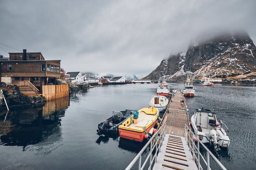 Image showing Hamnoy fishing village on Lofoten Islands, Norway