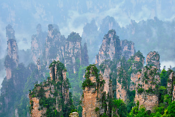 Image showing Zhangjiajie mountains, China