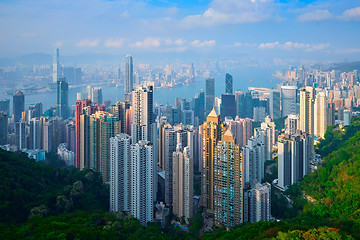 Image showing Hong Kong skyscrapers skyline cityscape view