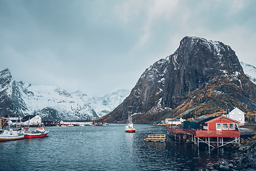 Image showing Hamnoy fishing village on Lofoten Islands, Norway 