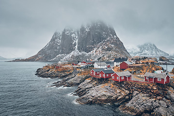 Image showing Hamnoy fishing village on Lofoten Islands, Norway