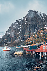 Image showing Hamnoy fishing village on Lofoten Islands, Norway 