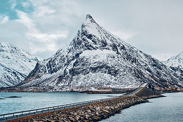 Image showing Fredvang Bridges. Lofoten islands, Norway