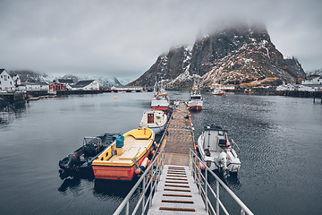 Image showing Hamnoy fishing village on Lofoten Islands, Norway