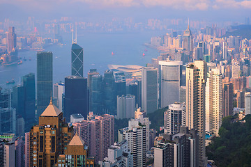 Image showing Hong Kong skyscrapers skyline cityscape view