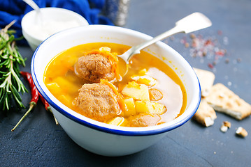 Image showing Soup in bowl