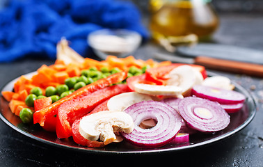 Image showing mushrooms with vegetables