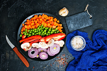 Image showing mushrooms with vegetables