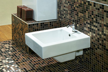 Image showing Bidet and tiles