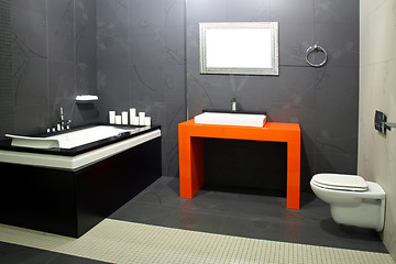 Image showing Black bathroom 2