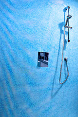 Image showing Blue shower detail