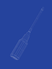 Image showing 3d model of screwdriver