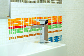 Image showing Colorful basin detail