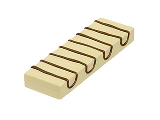 Image showing White chocolate wafer