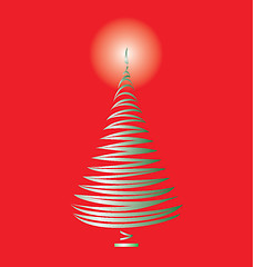 Image showing Christmas tree with light