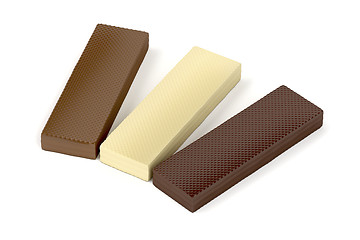 Image showing Wafers with different chocolate