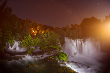 Image showing waterfalls in night