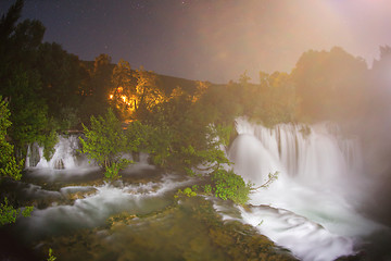 Image showing waterfalls in night