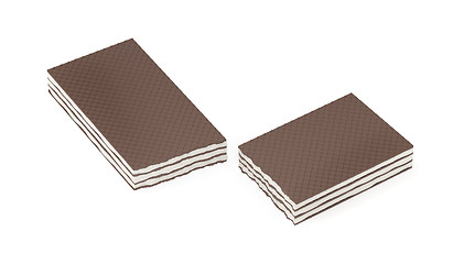 Image showing Wafers with milk or vanilla filling